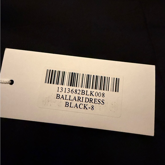 REFORMATION Ballari Dress Black Midi Off Shoulder Long Sleeve NWT 8 - Picture 6 of 9